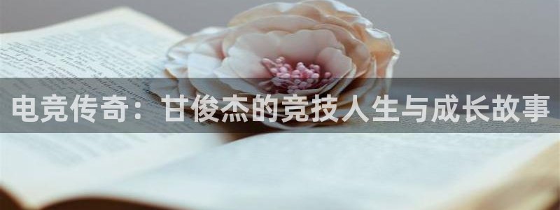 一竞技平台：电竞传奇：甘俊杰的竞技人生与成长故事